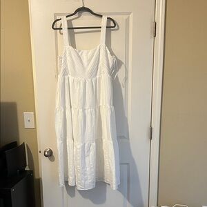 Gilli White Tiered Midi Dress